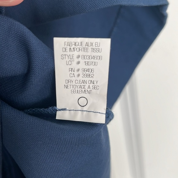 Theory Cotton Navy Blue Strapless Summer Dress - Picture 6 of 6